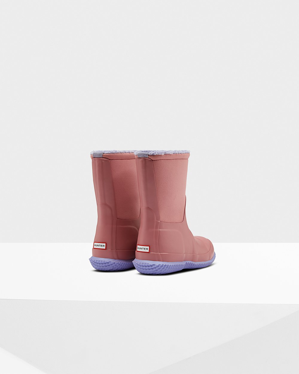 Bottes PacBottes de Neige Hunter Original Grands Insulated Roll Top Sherpa Enfant Rose/Violette TWYM